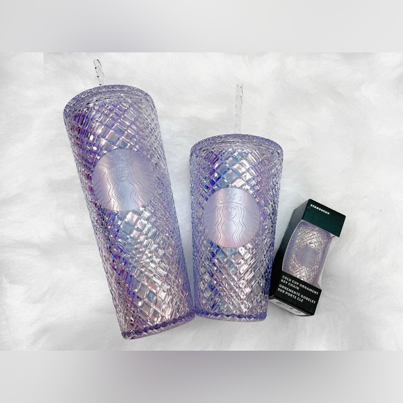 NEW Starbucks Iridescent Unicorn Bling Jeweled Set Venti, Grande & Keychain - Picture 4 of 7